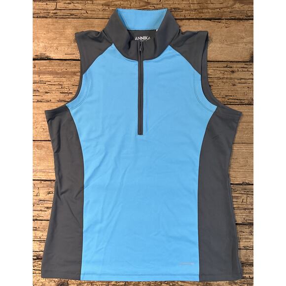 Annika Cutter And Buck Women’s Dry Tec Blue/Gray Active Tank Top Size L - Picture 1 of 7
